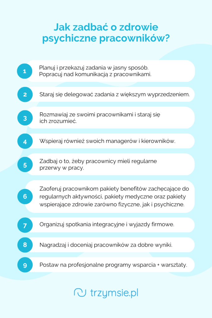 Jak poprawić zdrowie psychiczne pracowników