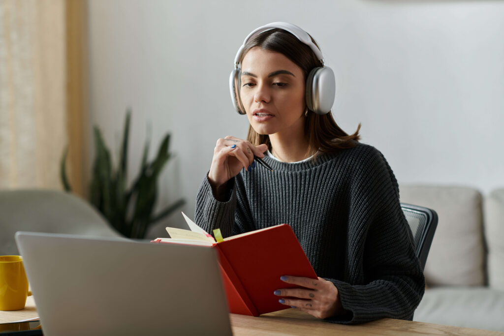 young-woman-working-remotely-home